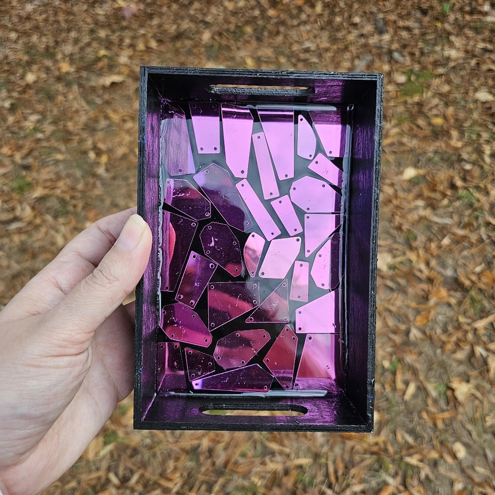 Handmade Beautiful Beacons Pink Shiny Trinket Tray